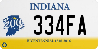 IN license plate 334FA