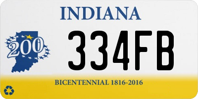 IN license plate 334FB