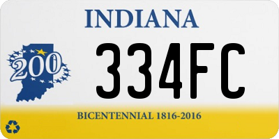 IN license plate 334FC