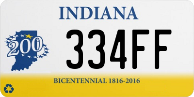 IN license plate 334FF