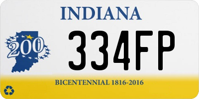 IN license plate 334FP