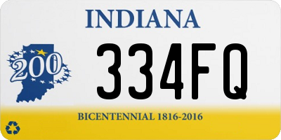 IN license plate 334FQ