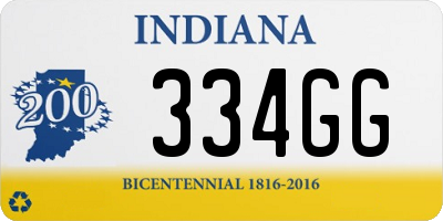 IN license plate 334GG