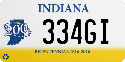 IN license plate 334GI