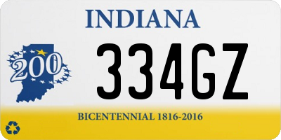 IN license plate 334GZ