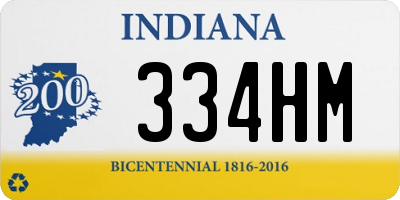 IN license plate 334HM