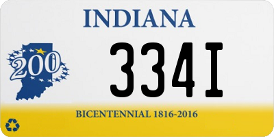 IN license plate 334I