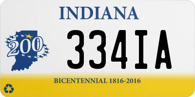 IN license plate 334IA