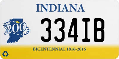 IN license plate 334IB