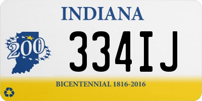 IN license plate 334IJ