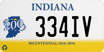 IN license plate 334IV