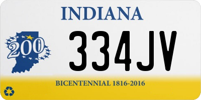 IN license plate 334JV