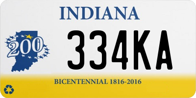 IN license plate 334KA