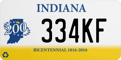 IN license plate 334KF