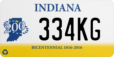 IN license plate 334KG