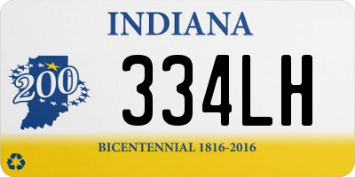 IN license plate 334LH
