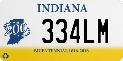 IN license plate 334LM