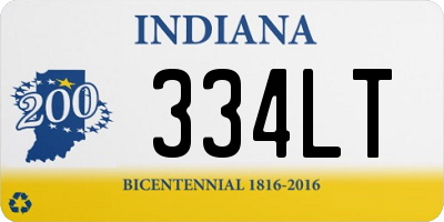 IN license plate 334LT