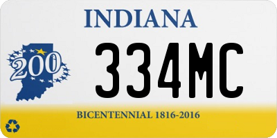 IN license plate 334MC