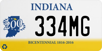 IN license plate 334MG