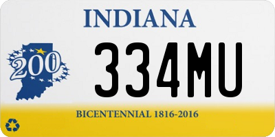 IN license plate 334MU