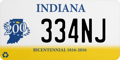 IN license plate 334NJ