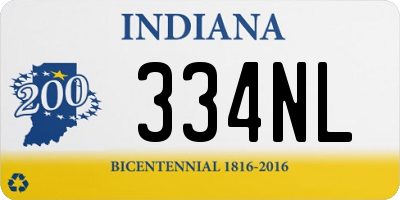 IN license plate 334NL