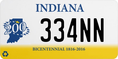 IN license plate 334NN