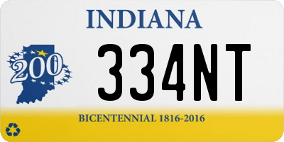 IN license plate 334NT