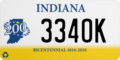 IN license plate 334OK
