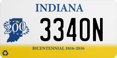 IN license plate 334ON