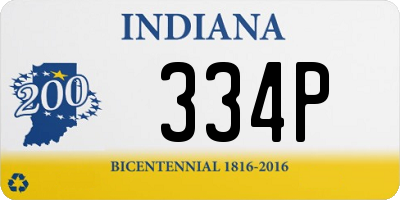 IN license plate 334P