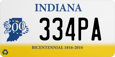 IN license plate 334PA