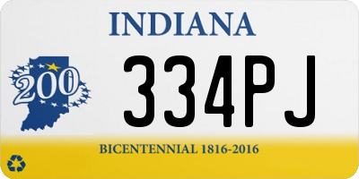 IN license plate 334PJ