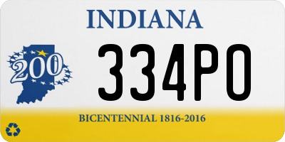 IN license plate 334PO