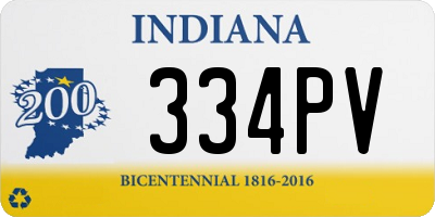 IN license plate 334PV