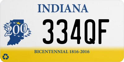 IN license plate 334QF