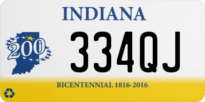 IN license plate 334QJ