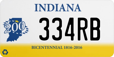 IN license plate 334RB