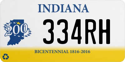 IN license plate 334RH