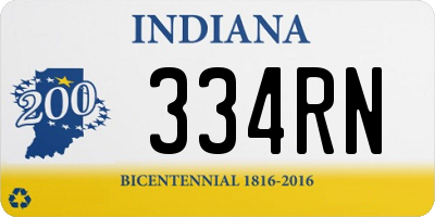 IN license plate 334RN