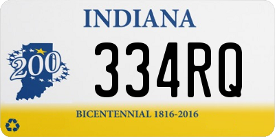 IN license plate 334RQ