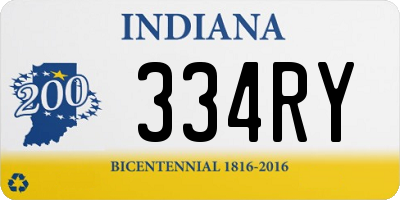 IN license plate 334RY