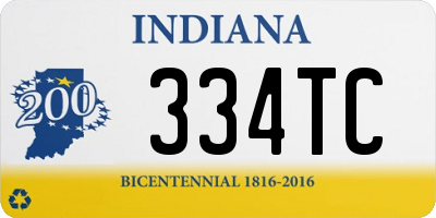 IN license plate 334TC