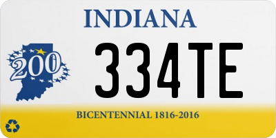 IN license plate 334TE