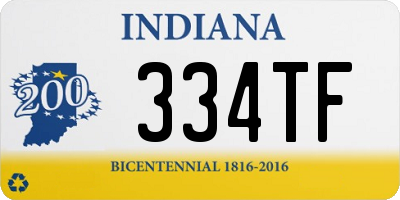 IN license plate 334TF