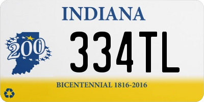 IN license plate 334TL