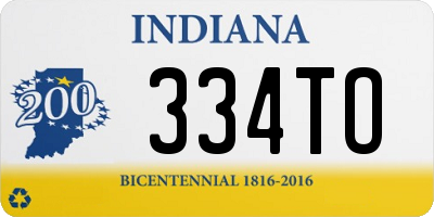 IN license plate 334TO