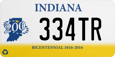 IN license plate 334TR