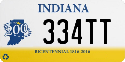 IN license plate 334TT